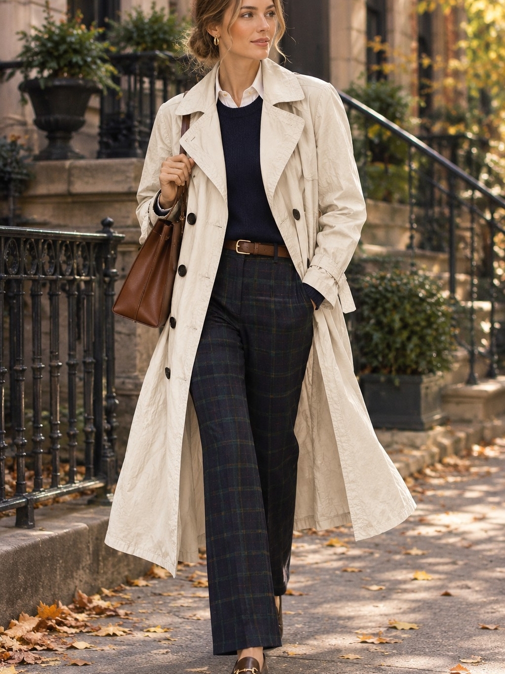 Cream Trench Coat